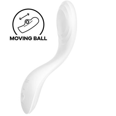 Вібратор із перлинною стимуляцією зони G Satisfyer Rrrolling Pleasure White Вібратор із перлинною стимуляцією зони G Satisfyer Rrrolling Pleasure White