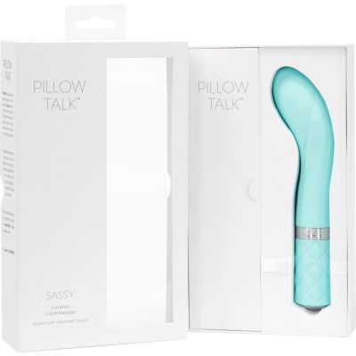 Розкішний вібратор Pillow Talk — Sassy Teal із кристалом «Сваровські» для зони G, подарункове паковання