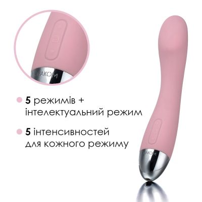 Вібратор для зони G з інтелектуальним режимом Svakom Amy Pale Pink