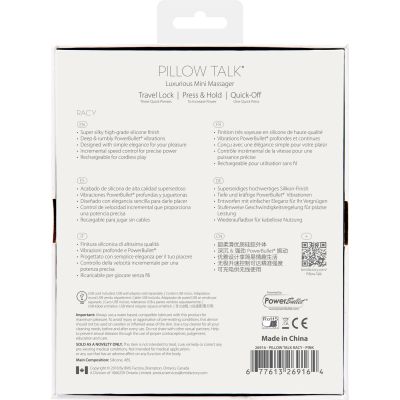 Розкішний вібратор Pillow Talk — Racy Pink із кристалом «Сваровські» для зони G, подарункове паковання