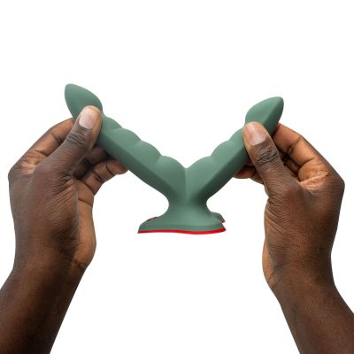 Подвійний фалоімітатор Fun Factory RYDE wild olive, гнучкі стовбури, присоска Подвійний фалоімітатор Fun Factory RYDE wild olive, гнучкі стовбури, присоска