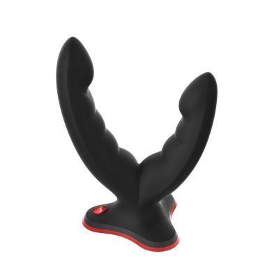 Подвійний фалоімітатор Fun Factory RYDE black, гнучкі стовбури, присоска Подвійний фалоімітатор Fun Factory RYDE black, гнучкі стовбури, присоска