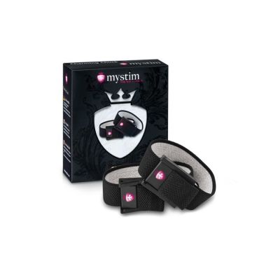 Утяжка для пеніса Mystim Charming Chuck, два регульовані текстильні ремені з електродами Утяжка для пеніса Mystim Charming Chuck, два регульовані текстильні ремені з електродами