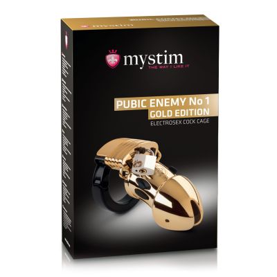 Клітка для члена з електростимуляцією Mystim Pubic Enemy No 1 — Gold Edition