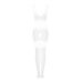 Сітчастий бодістокінг з імітацією топа та шортів Obsessive Bodystocking G330 S/M/L, white, з доступом Сітчастий бодістокінг з імітацією топа та шортів Obsessive Bodystocking G330 S/M/L, white, з доступом