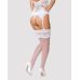 Панчохи під пояс із широким мереживом Obsessive 810-STO-2 stockings S/M, білі Панчохи під пояс із широким мереживом Obsessive 810-STO-2 stockings S/M, білі
