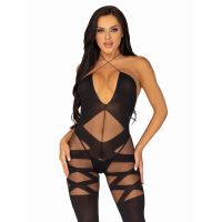 Leg Avenue Illusion halter bodystocking Black O/S Leg Avenue Illusion halter bodystocking Black O/S