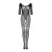 Сітчастий бодістокінг з імітацією підв’язок Obsessive Bodystocking G329 S/M/L, black, з доступом Сітчастий бодістокінг з імітацією підв’язок Obsessive Bodystocking G329 S/M/L, black, з доступом