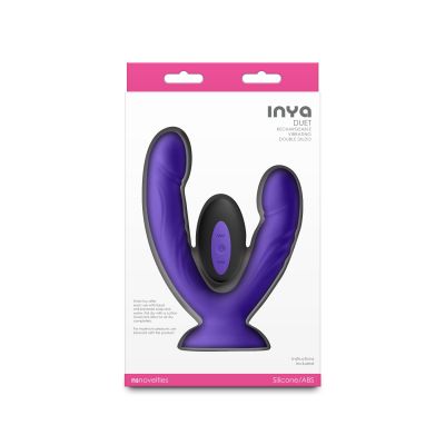 Подвійний ділдо з вібрацією NS Novelties INYA - Duet - Purple Подвійний ділдо з вібрацією NS Novelties INYA - Duet - Purple