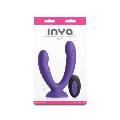 Подвійний ділдо з вібрацією NS Novelties INYA - Duet - Purple Подвійний ділдо з вібрацією NS Novelties INYA - Duet - Purple