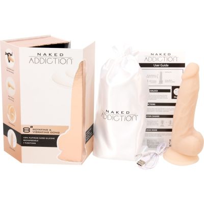 Фалоімітатор з вібрацією та ротацією Naked ADDICTION James 8″ Rotating & Vibrating Dong, пульт ДК Фалоімітатор з вібрацією та ротацією Naked ADDICTION James 8″ Rotating & Vibrating Dong, пульт ДК
