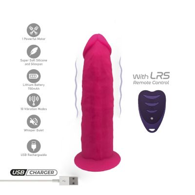 Фалоімітатор з вібрацією SilexD Henry Vibro Pink (MODEL 2 size 7in) + LRS, діаметр 4,4 см Фалоімітатор з вібрацією SilexD Henry Vibro Pink (MODEL 2 size 7in) + LRS, діаметр 4,4 см