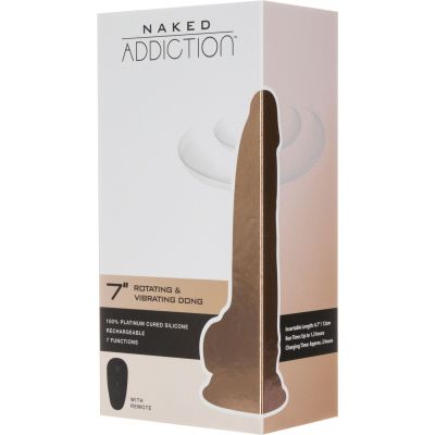 Фалоімітатор з вібрацією та ротацією Naked ADDICTION Chris 7″ Rotating & Vibrating Dong, пульт ДК Фалоімітатор з вібрацією та ротацією Naked ADDICTION Chris 7″ Rotating & Vibrating Dong, пульт ДК