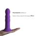 Двошаровий ділдо з вібрацією Adrien Lastic Hitsens 3 Purple, відмінно для страпона, діаметр 4 см