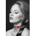 Чокер із кільцем для повідця Bijoux Pour Toi — FETISH Red, екошкіра