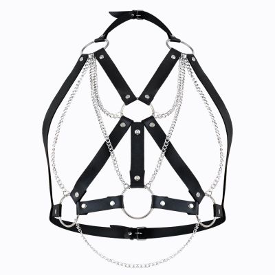 Портупея жіноча Art of Sex — Aiden Leather harness, чорна, XS-M