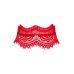 Широкий мереживний чокер Obsessive Bergamore choker, red