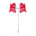 Широкий мереживний чокер Obsessive Bergamore choker, red