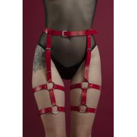 Гартери Feral Feelings — Garter, натуральна шкіра, колір червоний Гартери Feral Feelings — Garter, натуральна шкіра, колір червоний