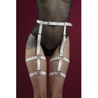 Гартери Feral Feelings — Garter, натуральна шкіра, колір білий Гартери Feral Feelings — Garter, натуральна шкіра, колір білий