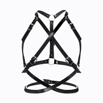 Портупея жіноча Art of Sex — Agnessa Leather harness, чорна, L-2XL