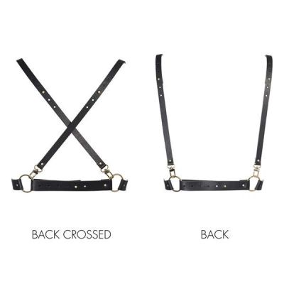 Портупея Bijoux Indiscrets MAZE — X Harness Black, екошкіра