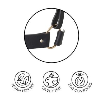 Портупея Bijoux Indiscrets MAZE — X Harness Black, екошкіра