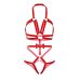 Портупея-тедді з ременів Leg Avenue Studded O-ring harness teddy S Red, екошкіра Портупея-тедді з ременів Leg Avenue Studded O-ring harness teddy S Red, екошкіра