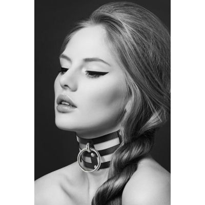 Чокер потрійний із кільцем для повідця Bijoux Pour Toi — FETISH, екошкіра Чокер потрійний із кільцем для повідця Bijoux Pour Toi — FETISH, екошкіра