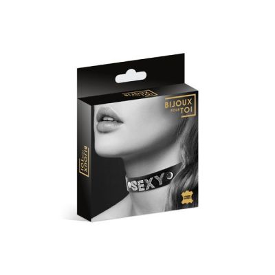 Чокер зі стразами Bijoux Pour Toi — SEXY, натуральна шкіра