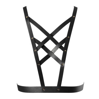 Портупея з екошкіри Bijoux Indiscrets Maze — Cross Cleavage Harness Black