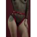 Гартери Feral Feelings — Belt Briefs, трусики, натуральна шкіра, колір червоний