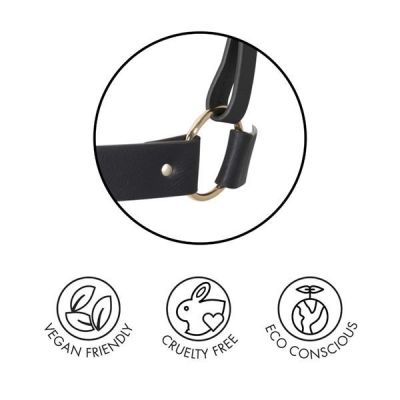 Портупея-пояс Bijoux Indiscrets MAZE — Wide Belt and Restraints Black, екошкіра