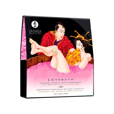 Гель для ванни Shunga LOVEBATH — Dragon Fruit (650 г), робить воду ароматним желе зі SPA-ефектом