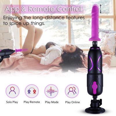 Високомобільна смартсекс-машина Hismith Pro Travel APP з фалоімітатором, присоска, пульт ДК