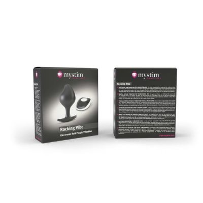 Силіконова анальна пробка Mystim Rocking Vibe із вібрацією та пультом для електростимулятора, 3,7 см