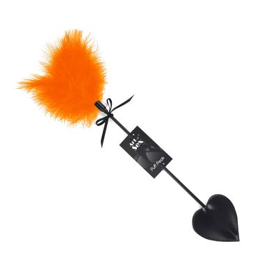 Лоскітка зі шлепалкою «Піка» Art of Sex — Puff Peak, помаранчевий колір