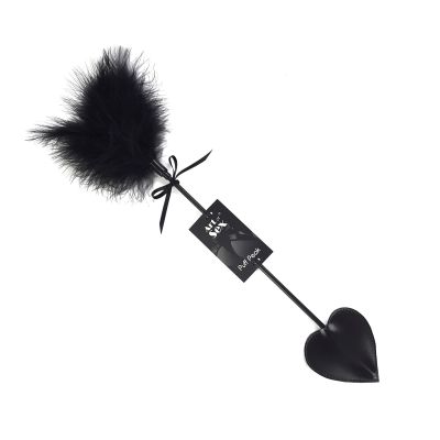 Лоскітка зі шлепалкою «Піка» Art of Sex — Puff Peak, чорний колір