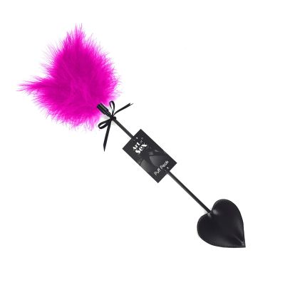 Лоскітка зі шлепалкою «Піка» Art of Sex — Puff Peak, темно-рожевий колір