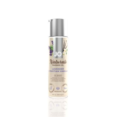 Масажна олія System JO — Naturals Massage Oil — Lavender & Vanilla з натуральними ефірними оліями (120 мл)