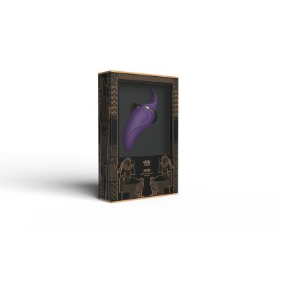 Вібратор 2в1 з язичком Zalo — Hero Twilight Purple, кристал Swarovski