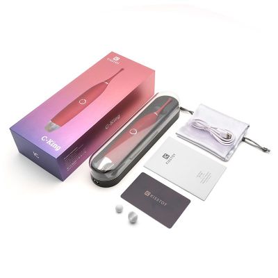 Кліторальний вібратор KisToy C-King, з двома дод. насадками, потужна прицільная стимуляція