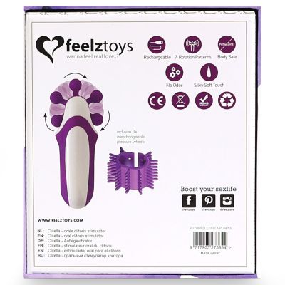 Стимулятор з імітацією оральних ласк FeelzToys - Clitella Oral Clitoral Stimulator Purple Стимулятор з імітацією оральних ласк FeelzToys - Clitella Oral Clitoral Stimulator Purple