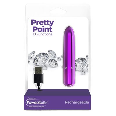 Віброкуля PowerBullet - Pretty Point Rechargeable Bullet Purple Віброкуля PowerBullet - Pretty Point Rechargeable Bullet Purple
