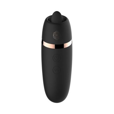 Мінівібратор з язичком Rosy Gold - Vibrating & Licking Dual Stimulator