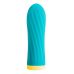 Віброкуля S Pleasures Bullets Twist & Shout Turquoise, бірюзова, ребриста поверхня, 10 режимів