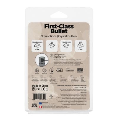 Віброкуля PowerBullet First-Class Bullet 2.5″ with Key Chain Pouch, Silver, 9 режимів вібрації Віброкуля PowerBullet First-Class Bullet 2.5″ with Key Chain Pouch, Silver, 9 режимів вібрації