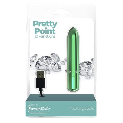 Віброкуля PowerBullet - Pretty Point Rechargeable Bullet Teal Віброкуля PowerBullet - Pretty Point Rechargeable Bullet Teal