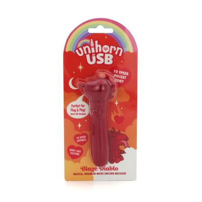 Вібратор-єдиноріжка Unihorn USB Bullet - Blaze Diablo, віброкуля, USB-зарядка Вібратор-єдиноріжка Unihorn USB Bullet - Blaze Diablo, віброкуля, USB-зарядка