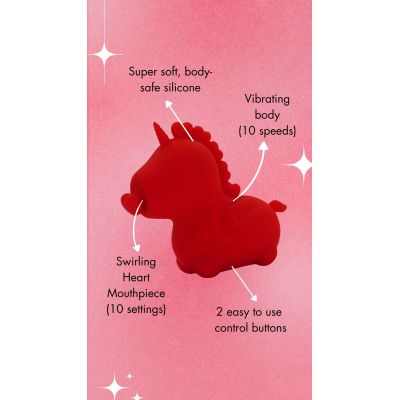 Вібратор-єдиноріжка Unihorn - Cupid's Beau, масажувальний язичок-сердечко